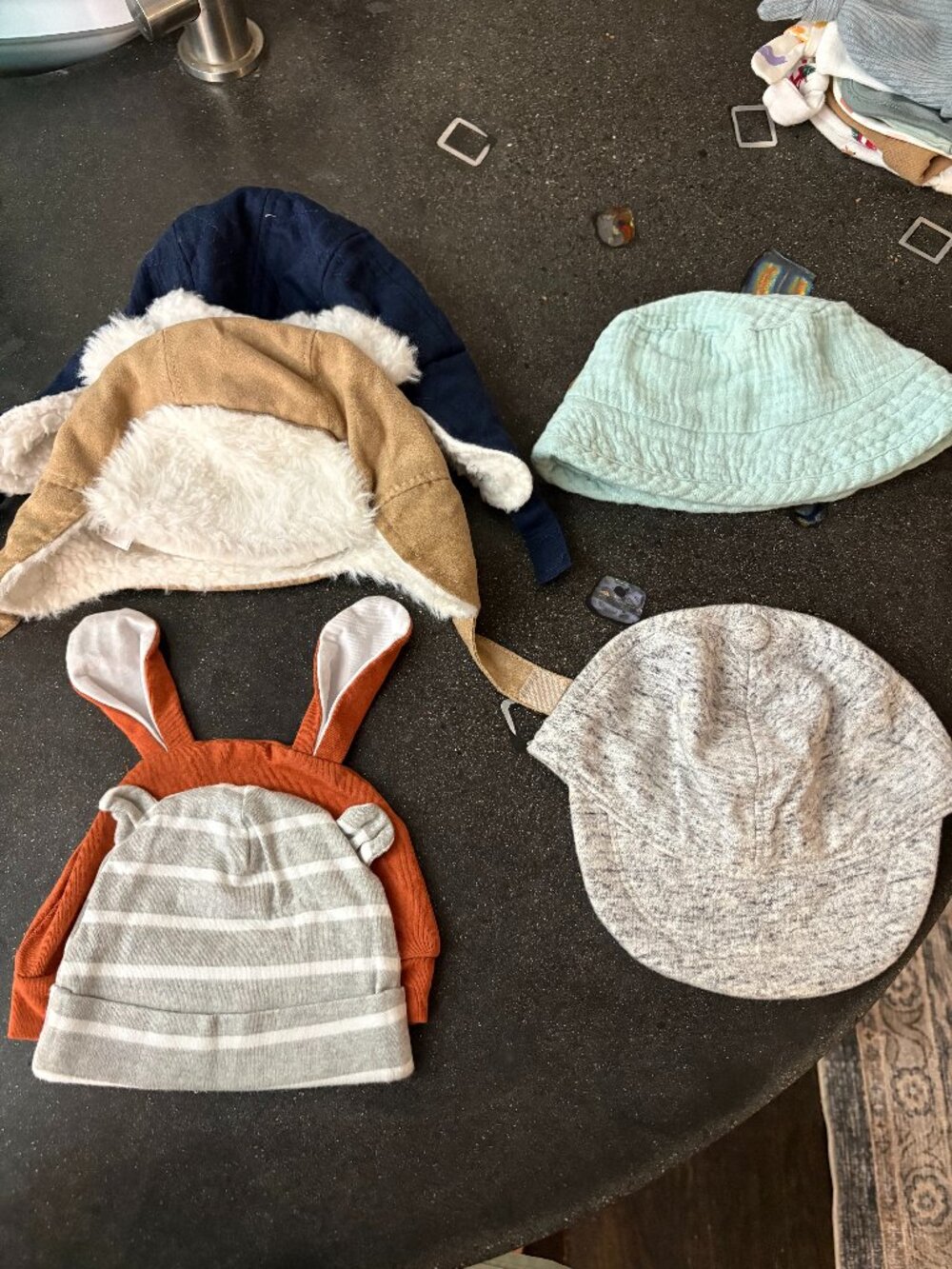 Baby Boy Hats 6-Piece Winter & Everyday Bundle 0-6 months